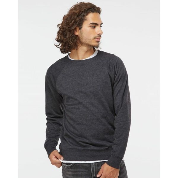 Unisex Icon Lightweight Loopback Terry Crewneck Sweatshirt Vignette