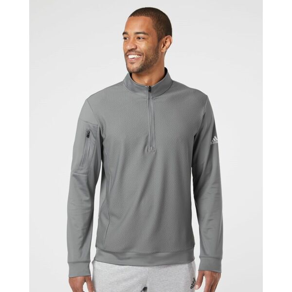 Men's Textured Quarter-Zip Pullover Vignette