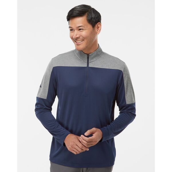Men's Ultimate365 Lightweight Colorblocked Quarter-Zip Pullover Vignette