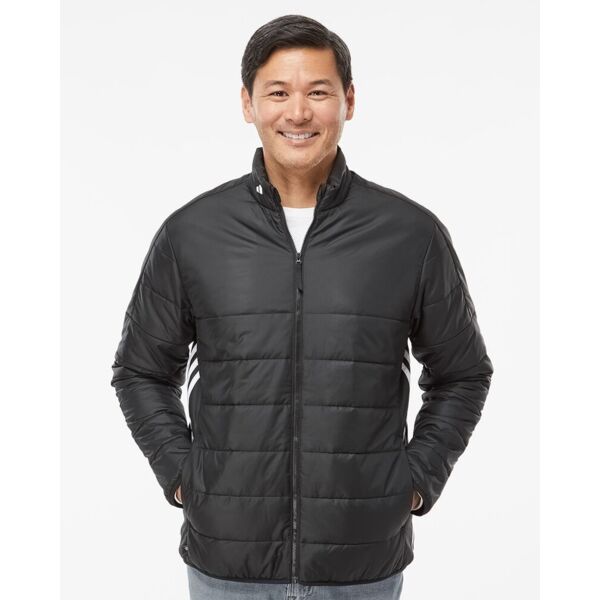 Men's 3-Stripes Puffer Full-Zip Jacket Vignette